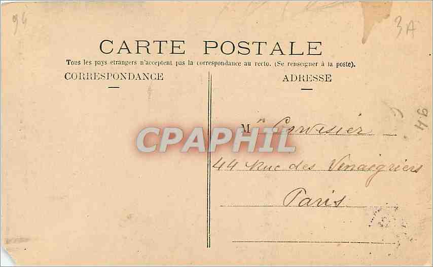 CPA Le Perreux L'Eglise — Rückseite