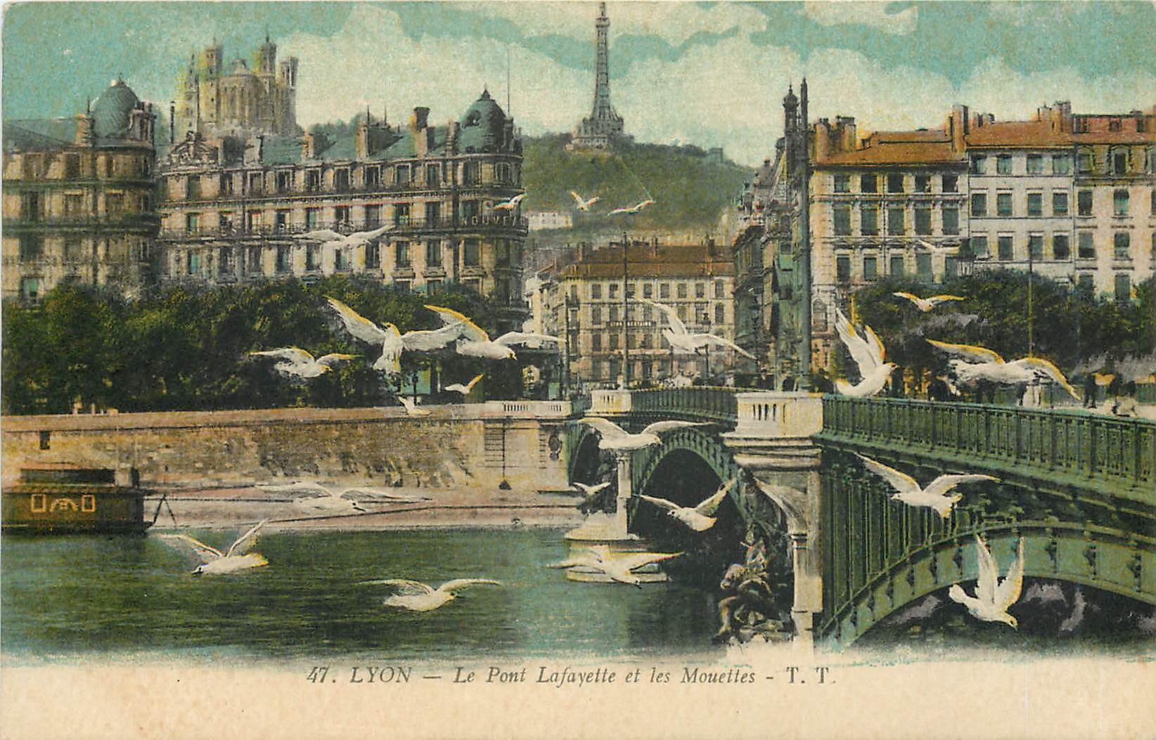 CPA Lyon le Pont Lafayette et les Mouettes TT