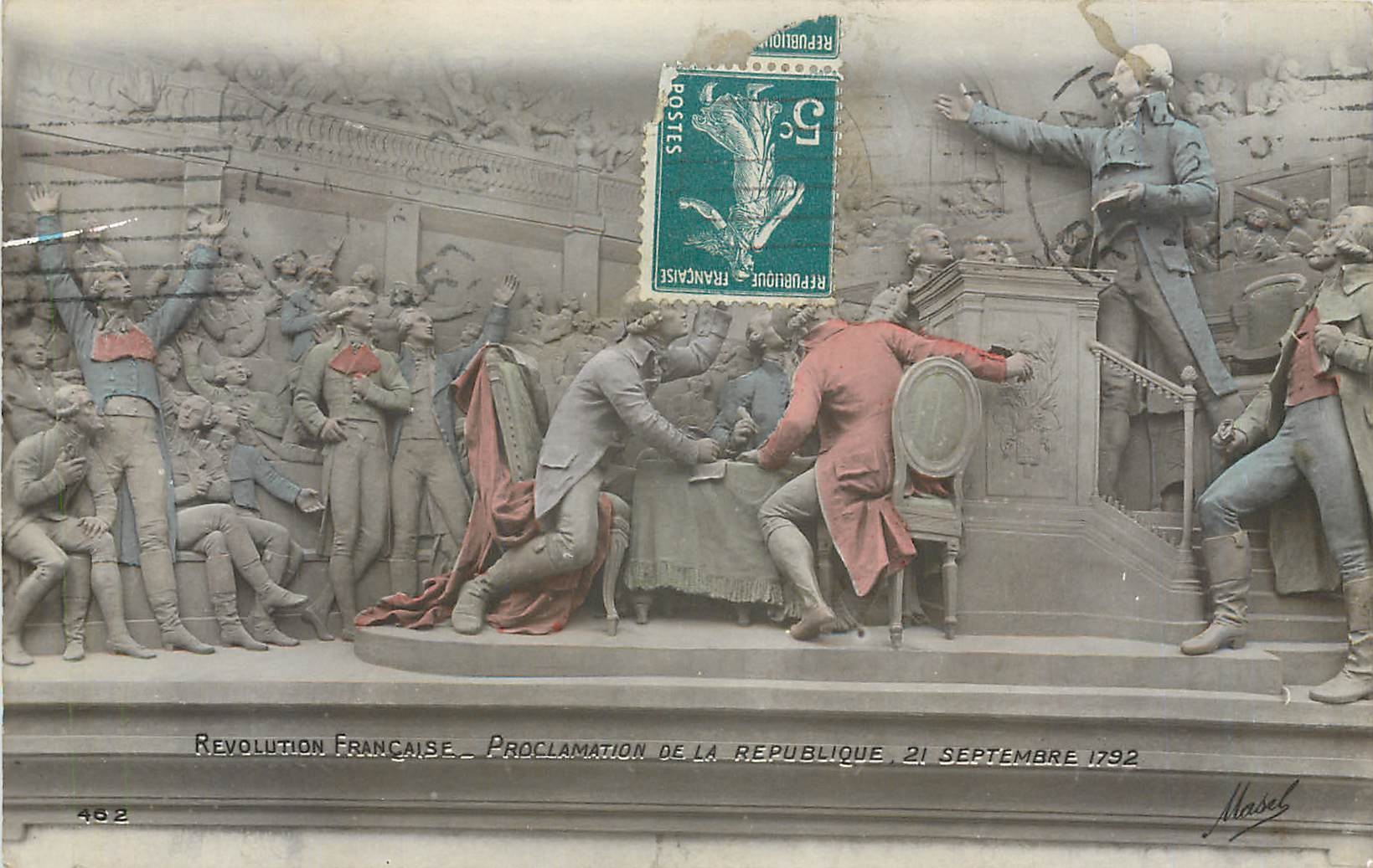 CPA Revolution Francaise proclamation republique 21 septembre1792