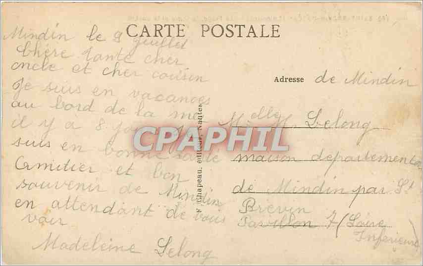 CPA Saint brevin l'ocean Loire inf  La plage l Dune et le casino — Rückseite