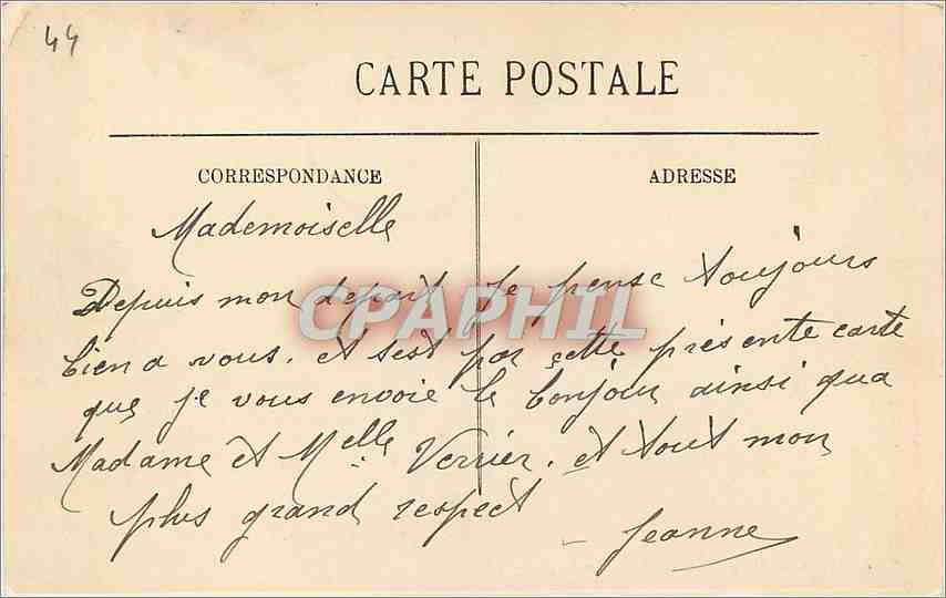 CPA Pornichet les pins la plage LL — Back