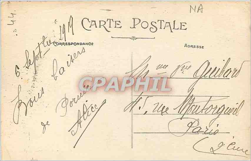 CPA Pornic Loire inf le pont du diabe a la  Noeveillrd et la Pointe de Malmy — Back