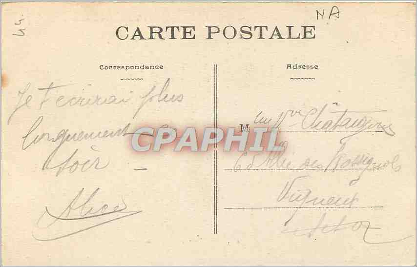 CPA Le bourg ded Batz L Inf Rochers de la Bae St mathieu un jour de Tempete — Back