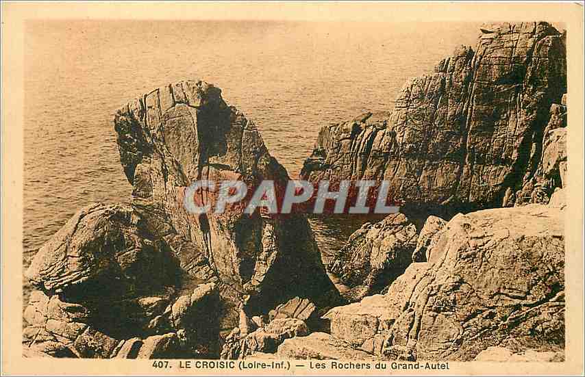 CPA Le croisic loire inf Rochers du grand Autel