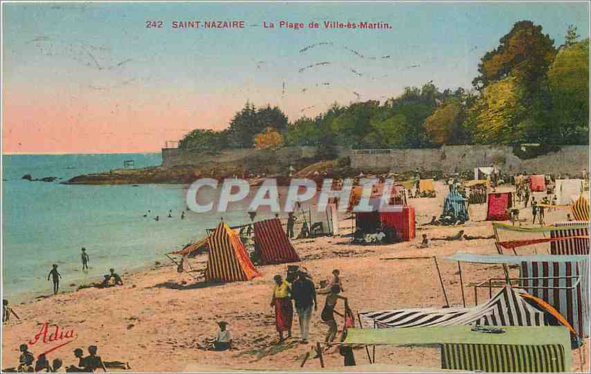 CPA Saint Nazaire la Plage de ville es Martin