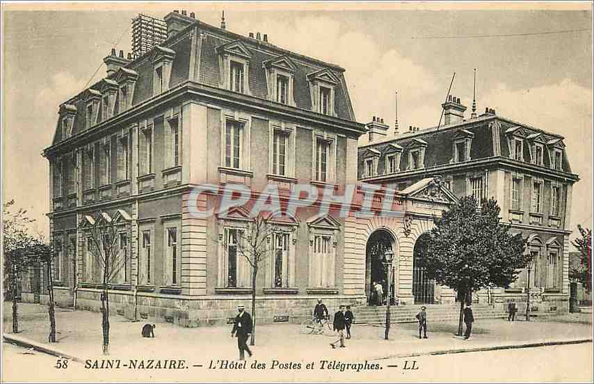 CPA Saint Nazaire l'Hotel des postes et Telegraphes LL