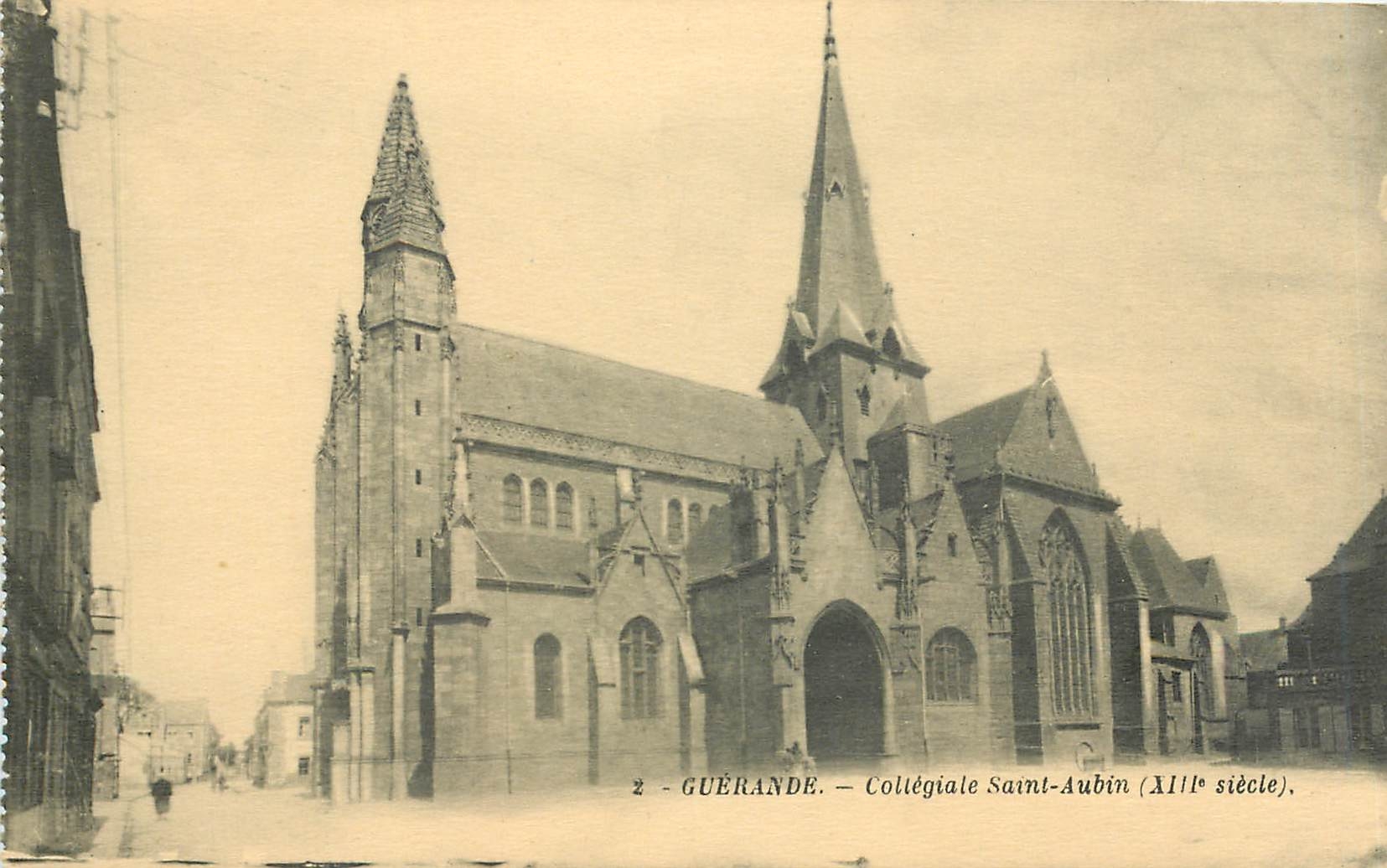 CPA Guerande Collegiale Saint Aubin XIIIe siecle