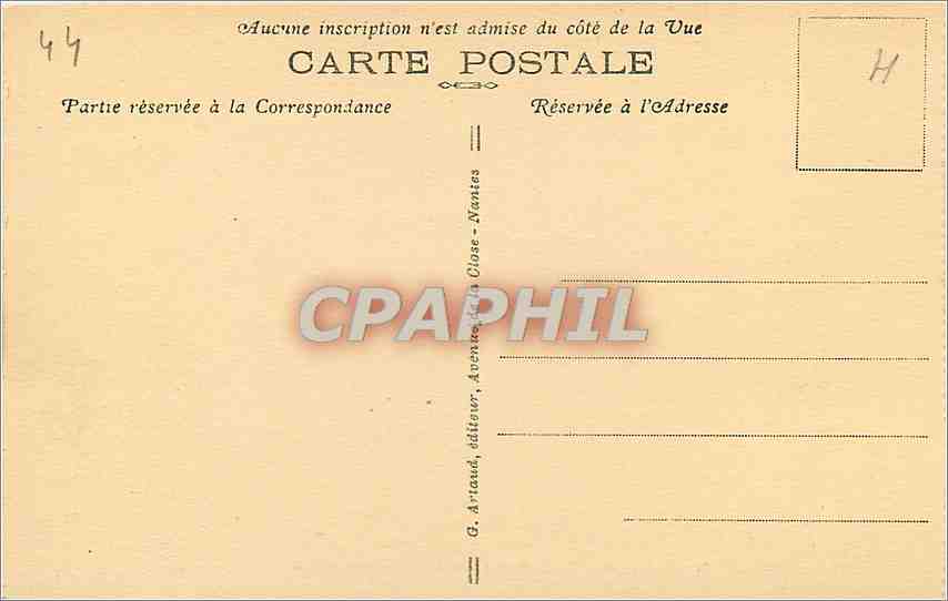 CPA GuerandePorte Saint Michel et Place du Marche au Bois — Back