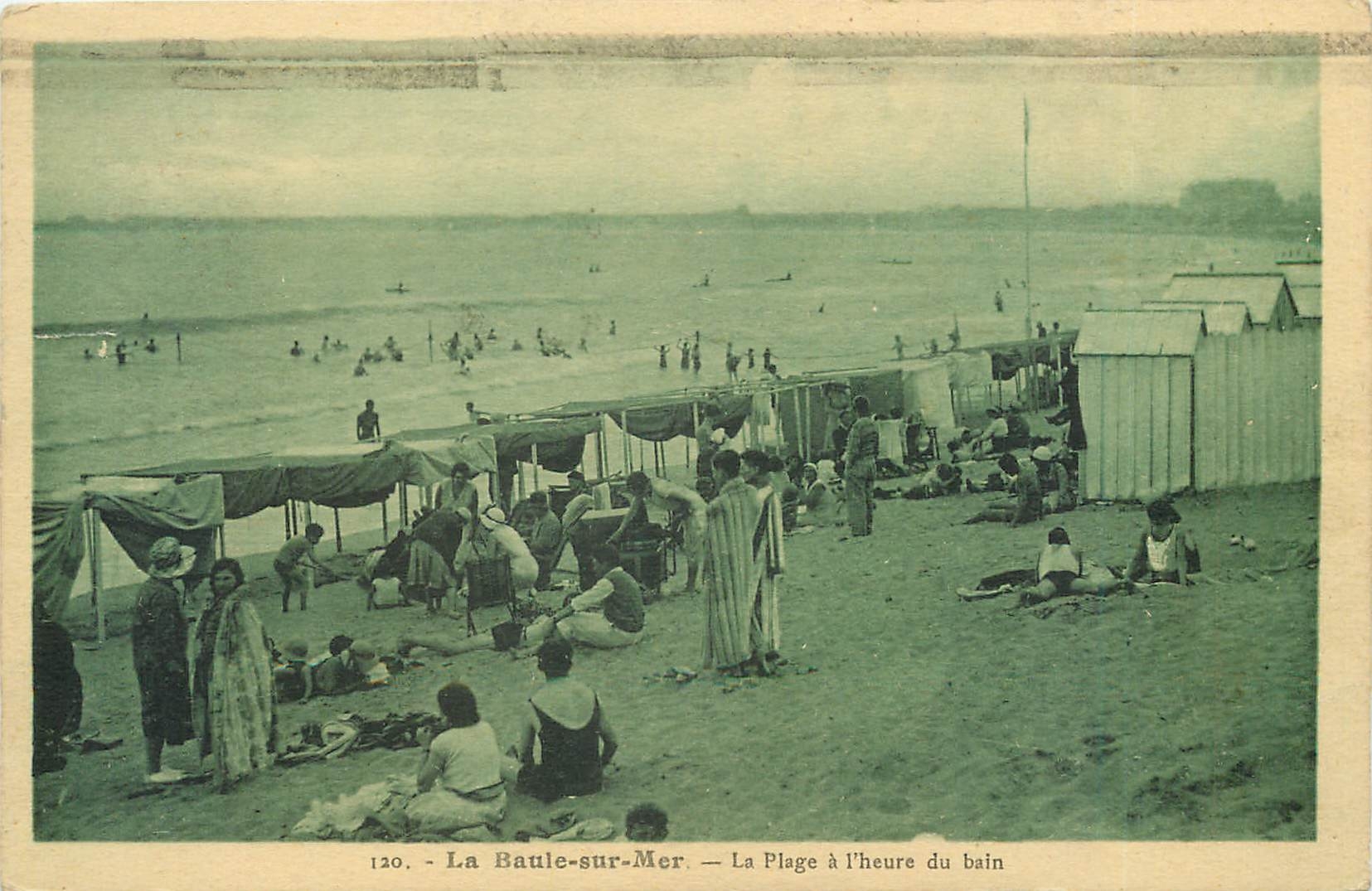 CPA La baule sur Mer La plage a l'heure du bain