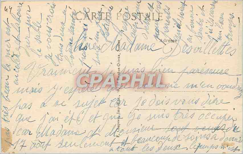 CPA La baule les Pins Loire inf Au bois d'Amour Place lafayette Avenue de Lyon — Back