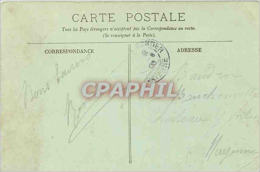 CPA Nantes La rue de Chateaudun — Rückseite