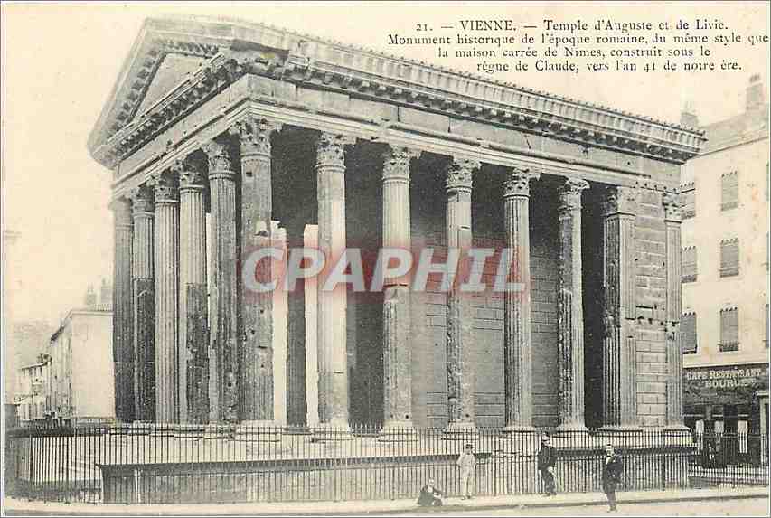 CPA Vienne Temple d'August et de Livie