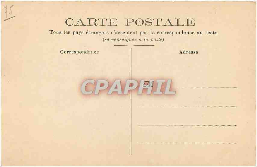 CPA Paris le grand Palais — Rückseite