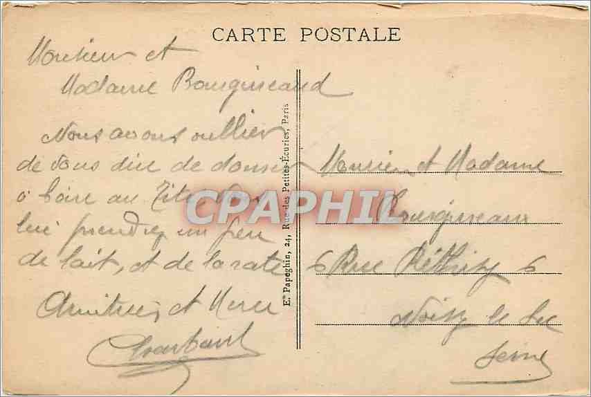 CPA Paris La Gare de Lyon — Rückseite