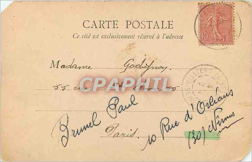 CPA Paris La Gare du Nord — Rückseite