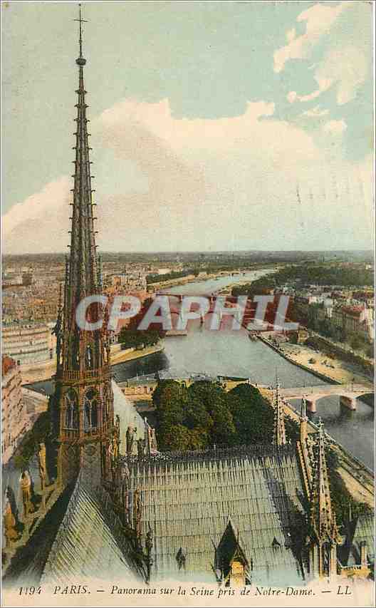 CPA Paris Panorama sur l Seine pris de Notre Dame LL