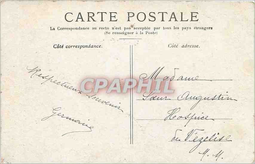 CPA Paris Le Pont Change et la Conciergerie — Rückseite