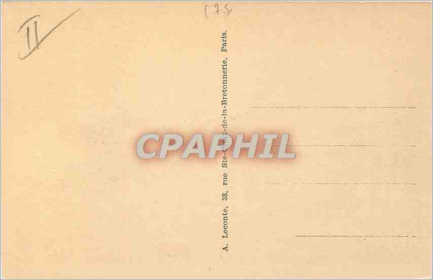 CPA Paris le grand Palais — Rückseite