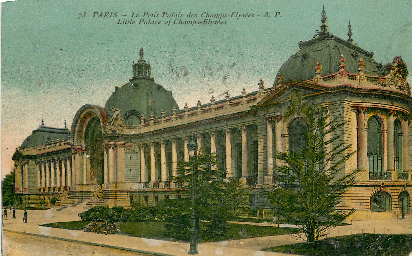 CPA Paris le petit Palais des Champs Elysees