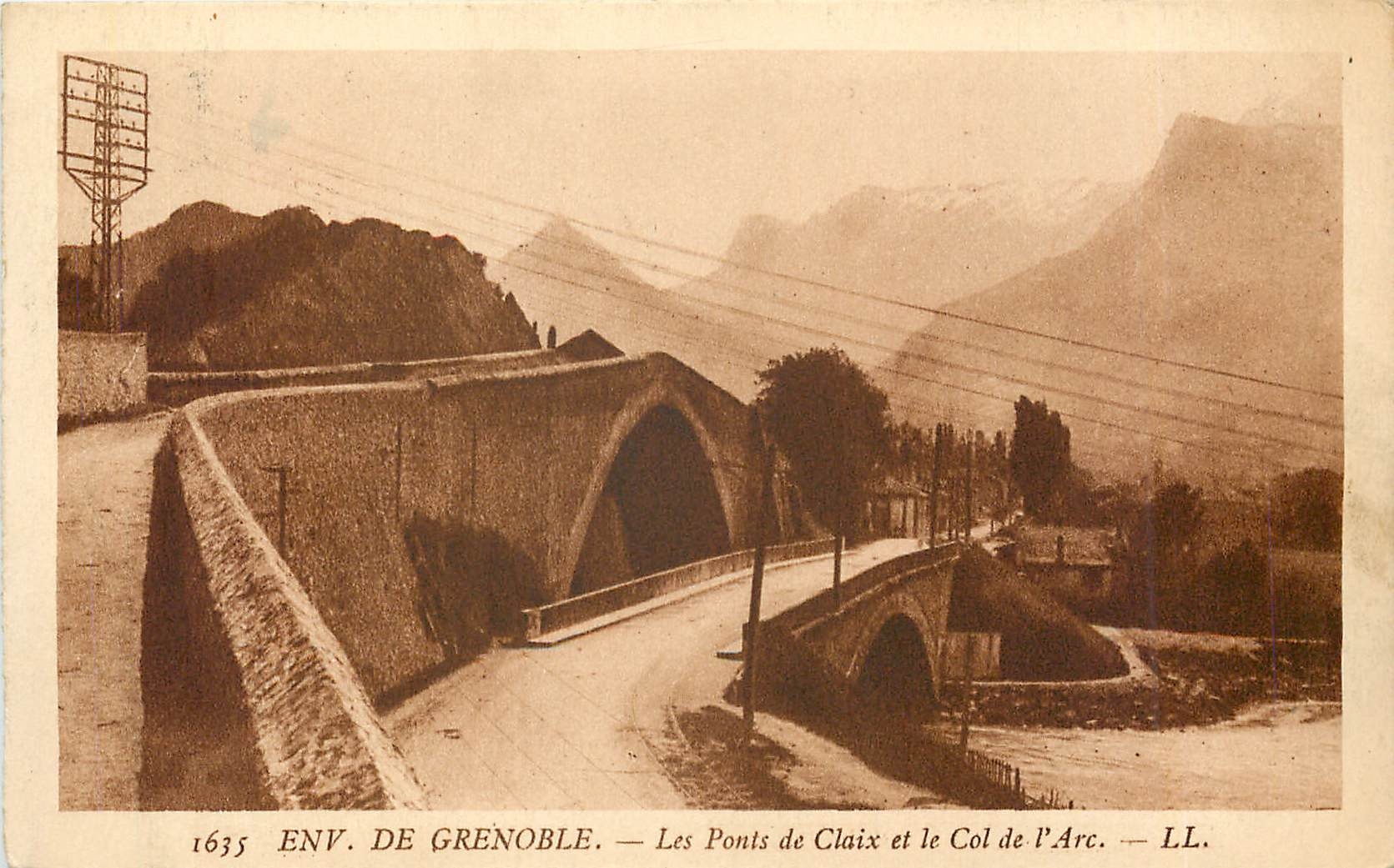 CPA Environs de Genoble Les ponts de Clais et le Col de 'Arc LL