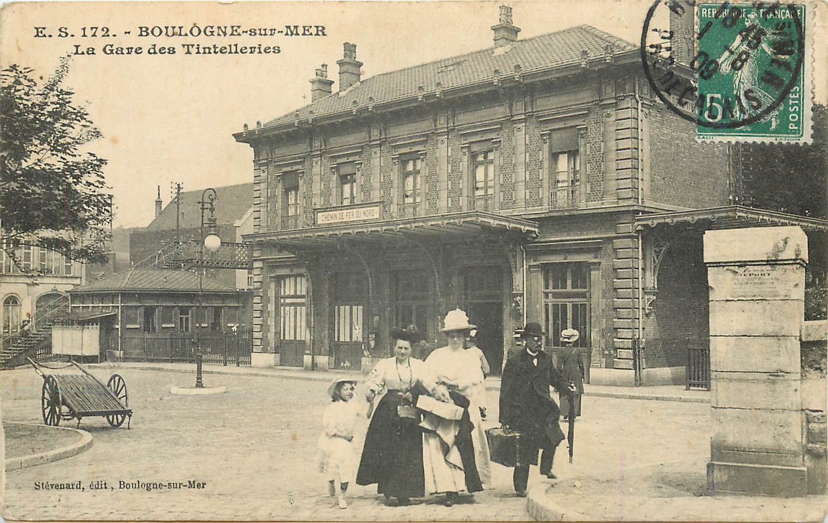 Boulogne-sur-Mer — Die Tintelleries-Bahnhof — Stévenard, Verlag, Boulogne-sur-Mer