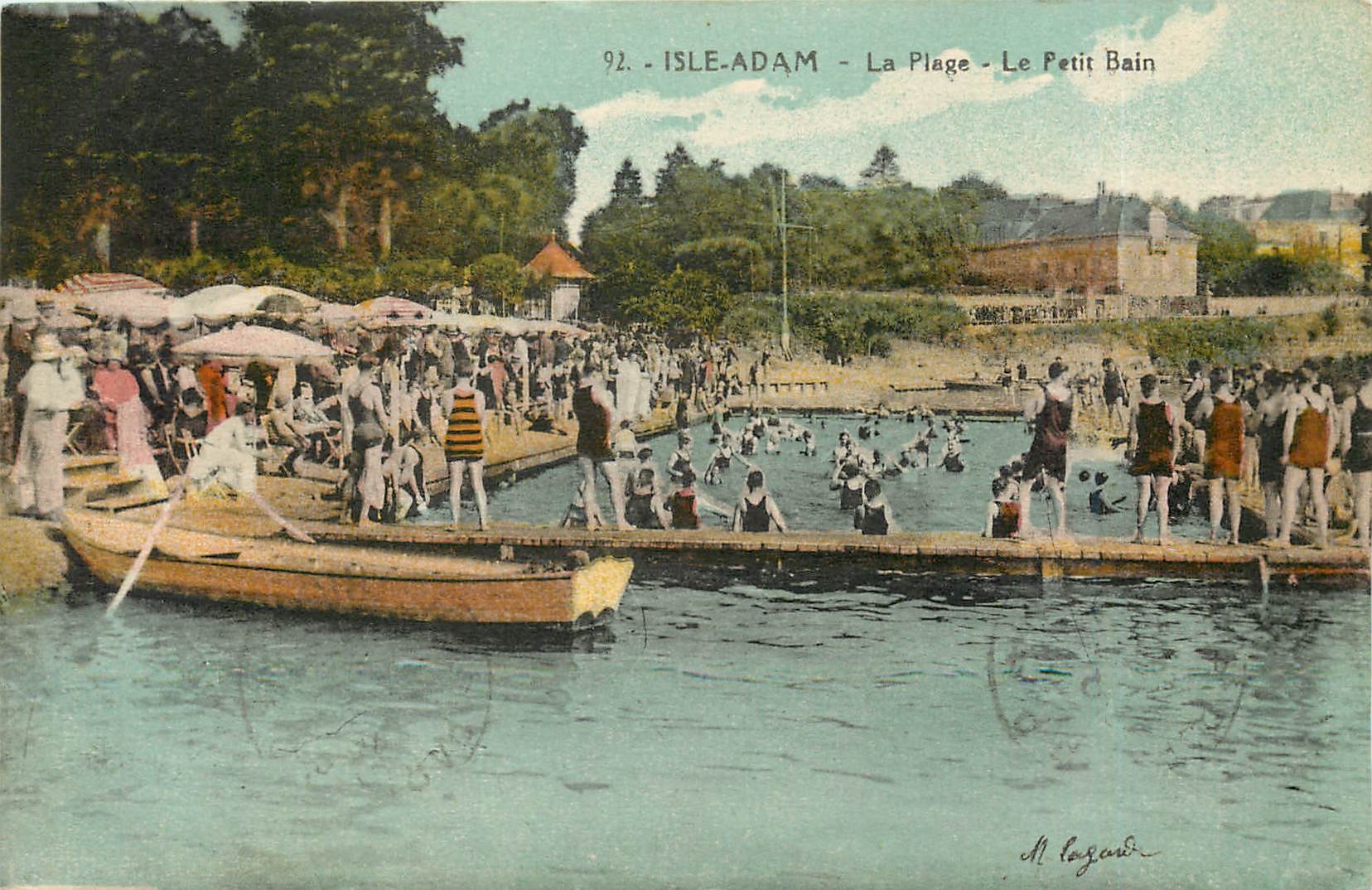 CPA isle-Adam la plage le petit bain
