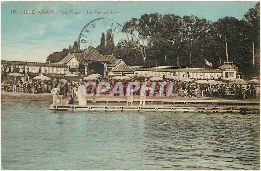 CPA Isle-Adam la plage le grand bain