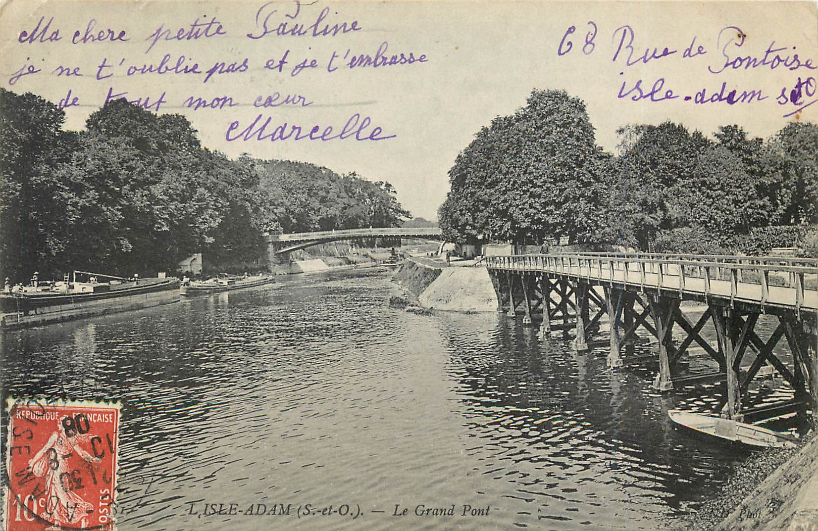 CPA L'Isle-Adam le grand pont