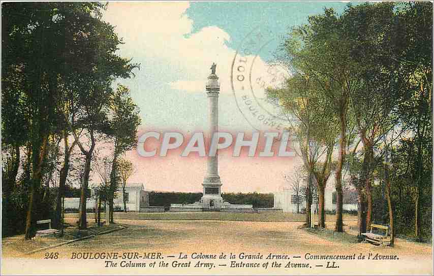 CPA Boulogne-sur-Mer La colonne de la grande armee commencement de l'avenue