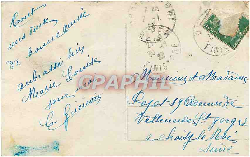 CPA Bonne annee Enfant — Verso