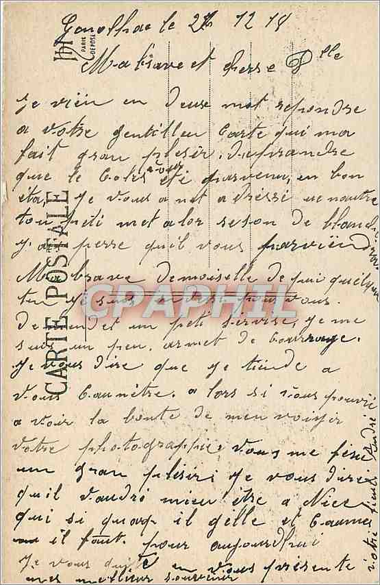CPA le trefle de la victoire Mal Foch Clemenceau Lloyd George Wilson — Rückseite