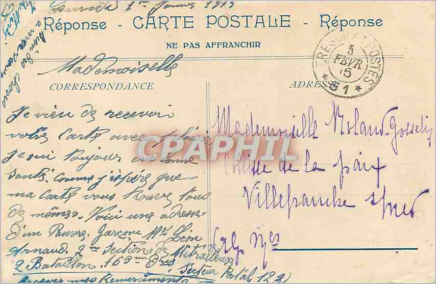 CPA Honneur aux generaux de l'Alliance — Rückseite