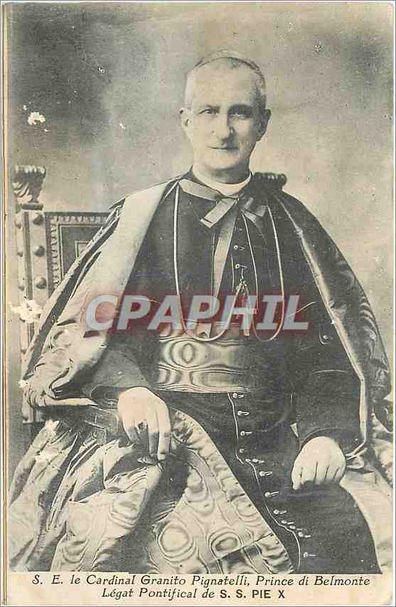 CPA Le cardinae granito Pignatelli Price di Belmonte Legat Pontifical de SSPIE X