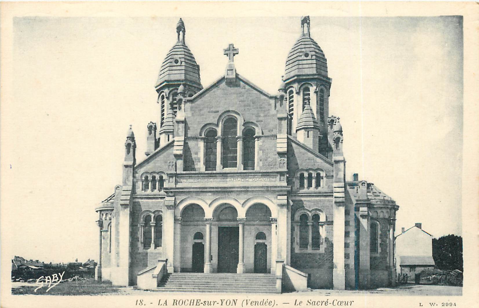 CPA la ROCHE SUR Yon Vendee le sacre coeur