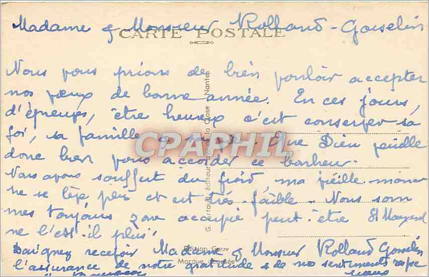 CPA la ROCHE SUR Yon Vendee le sacre coeur — Back