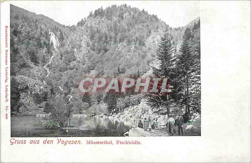 CPA Gruss us den vogesen Munsterthal Fischbodle