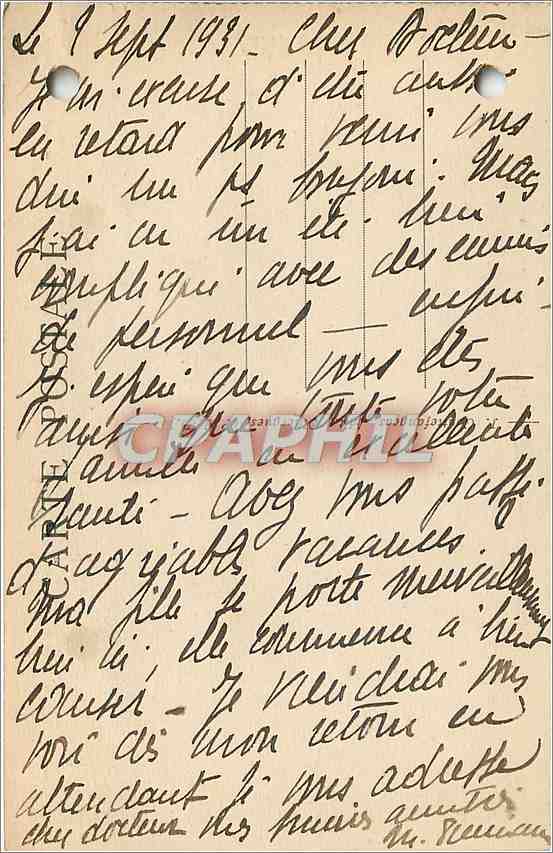 CPA Le mont dore vue generale — Verso