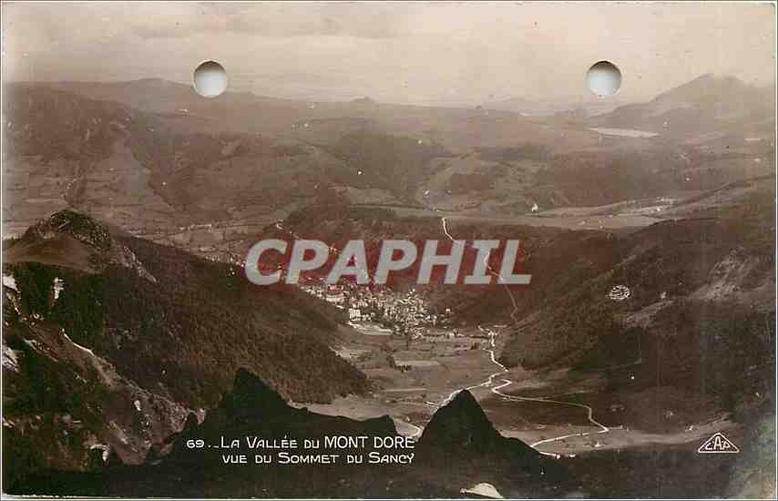CPA La vallee du Mont Dore Vue de sommet du Sancy