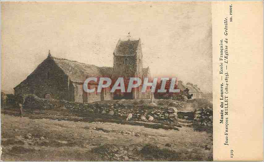 CPA Musee du Louvre Ecole Francaise Jeab Francois Millet 1814 1875 l'Eglise de Greville