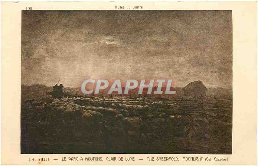 CPA Millet le parc a moutons Clair de lune