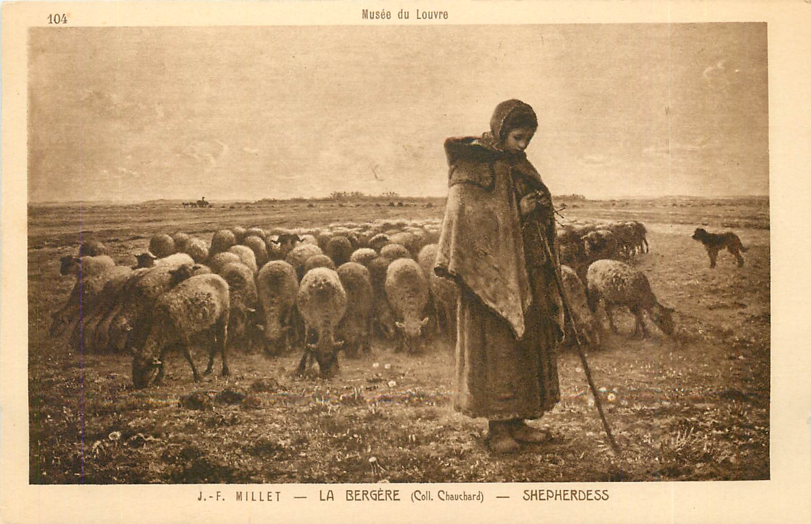 CPA Millet La bergere