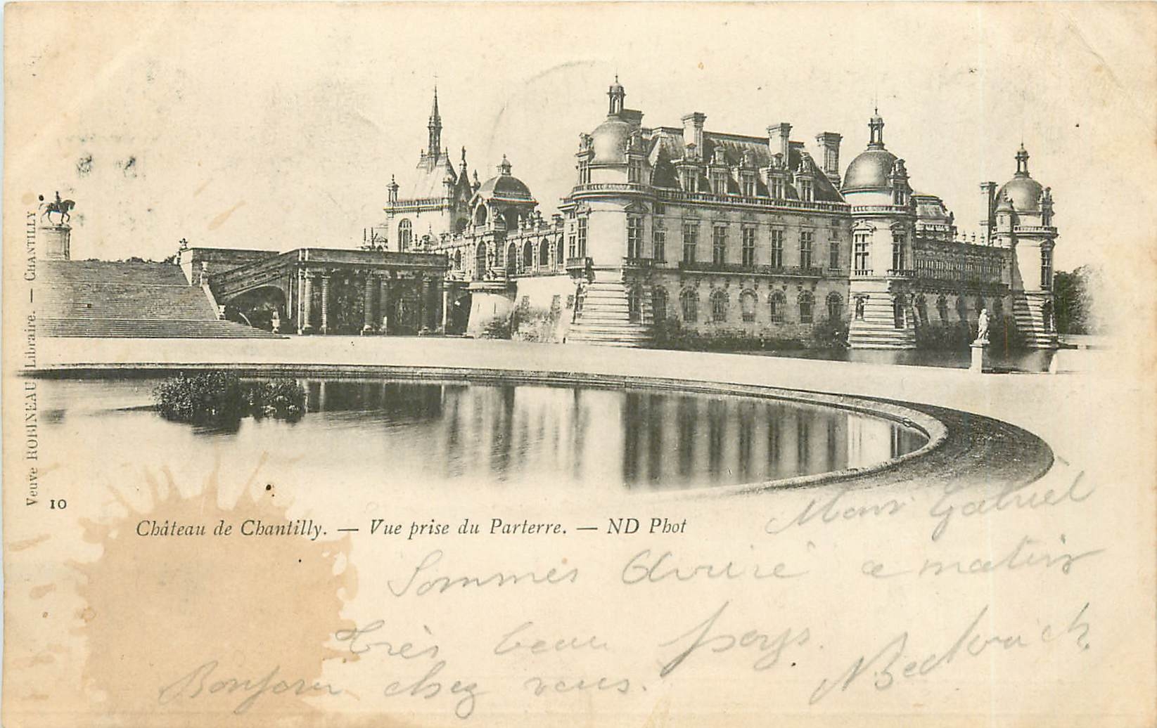 Château de Chantilly — Vue prise du Parterre — ND Phot