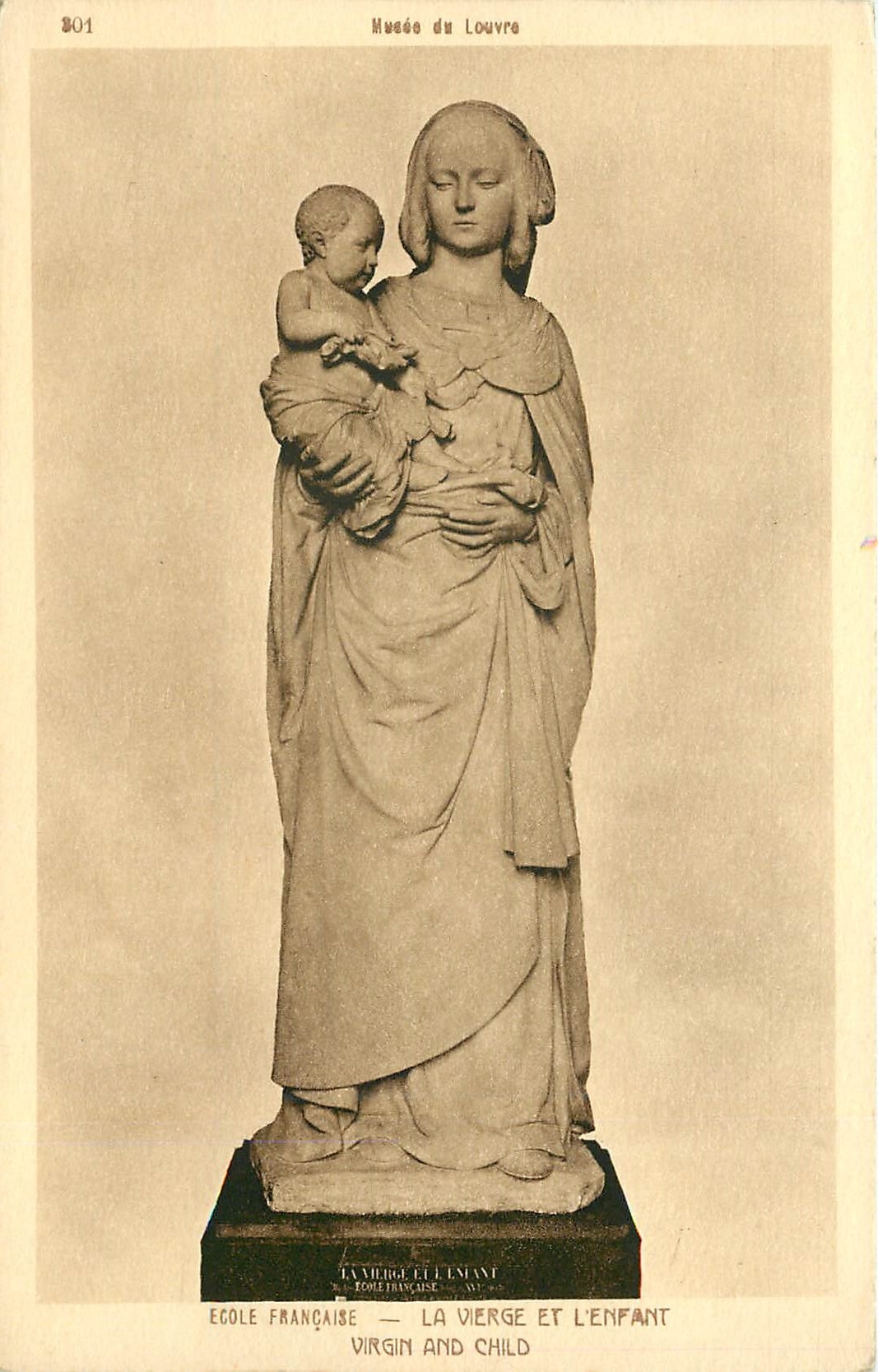 CPA Ecole Francise l vierge et l'Enfant virgin and child
