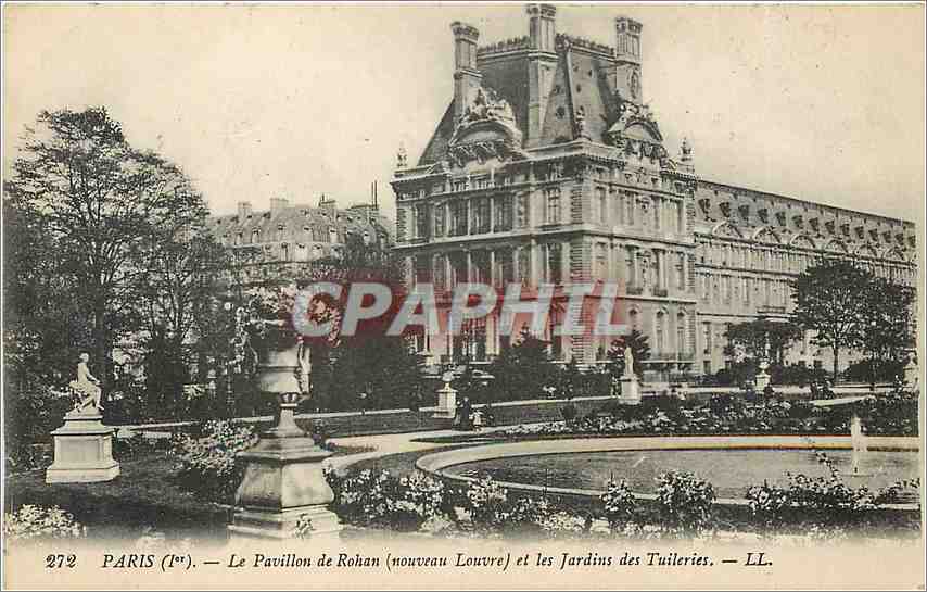 CPA Paris 1er le pavillon de Rohan nouveau Louvre et les jardins des Tuileries LL
