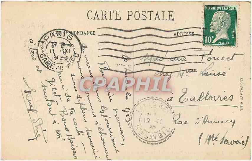 CPA Paris 1er le pavillon de Rohan nouveau Louvre et les jardins des Tuileries LL — Verso