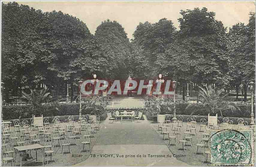 CPA Vichy vue prise de terrasse du casino