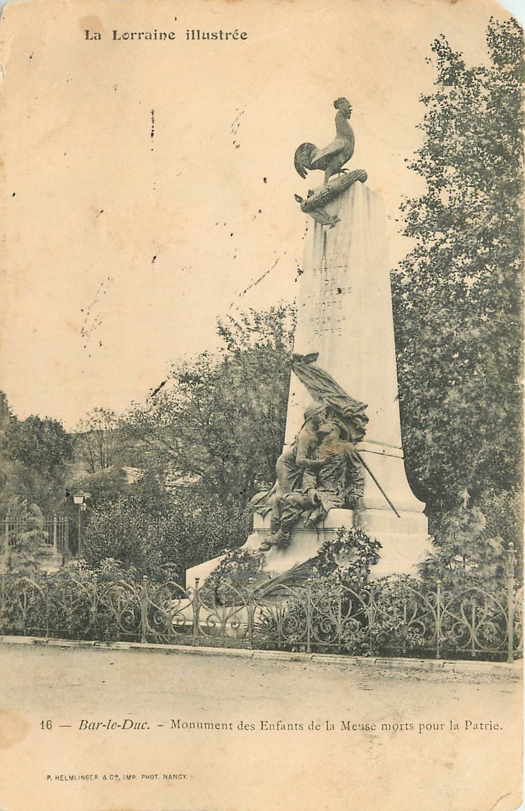 Bar-le-Duc — Denkmal der Kinder der Meuse, die für das Vaterland gestorben sind — La Lorraine illustrée, Nr. 46