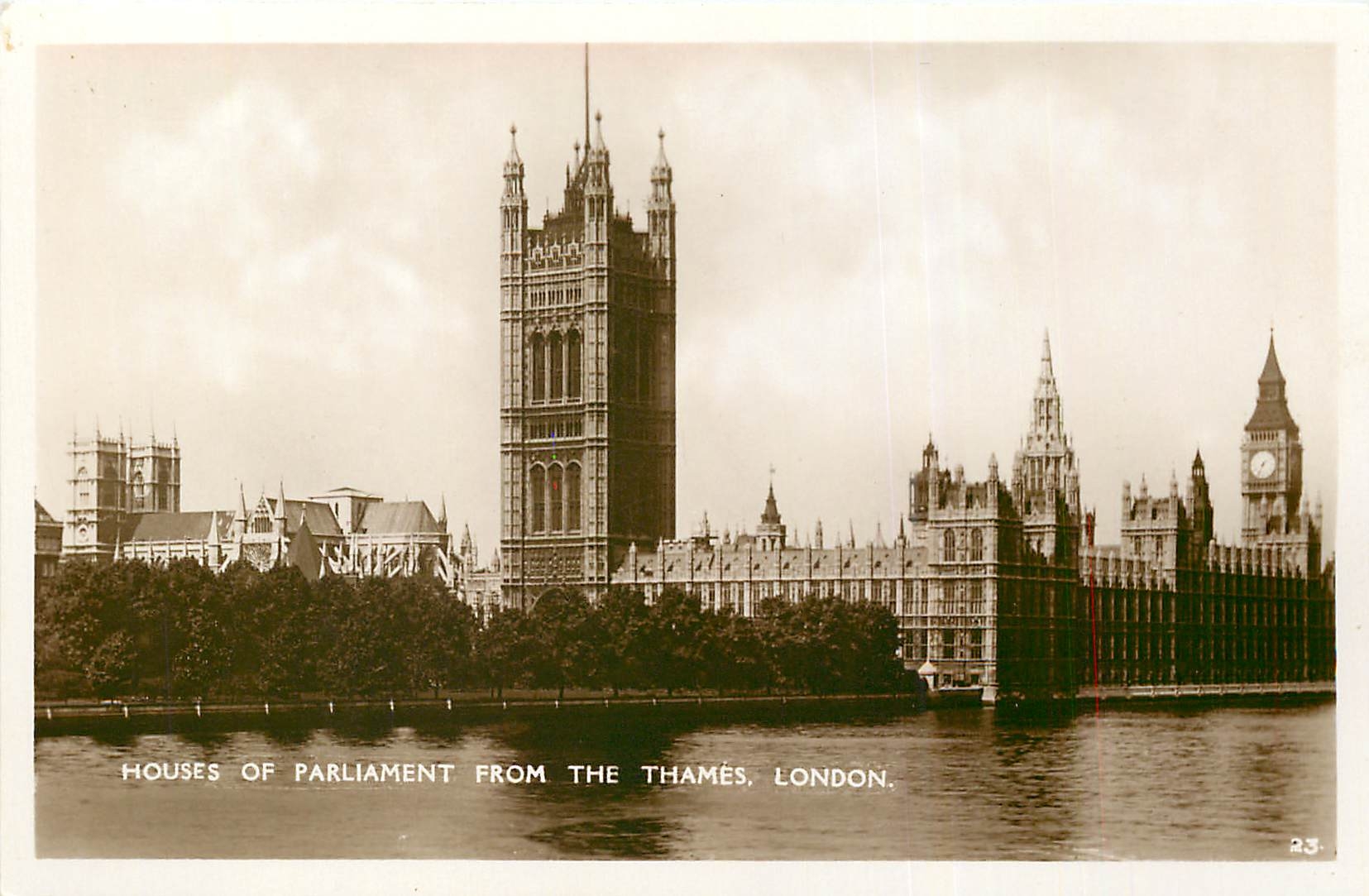 CPA houses of parliament from the thames London