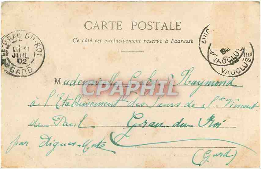 CPA hameau de marte Antoinette Le Moulin Versailles — Verso