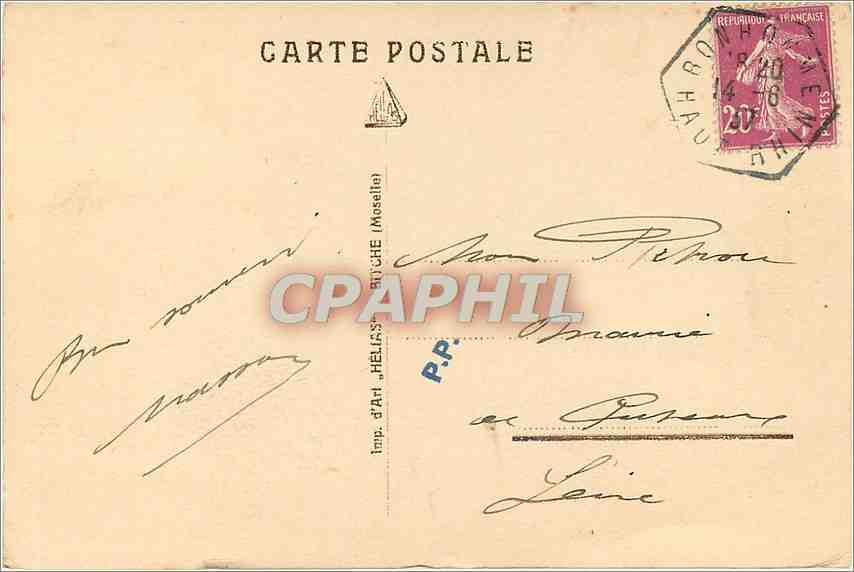 CPA Vierge de hautgochet pres du col du Bonhomme — Back